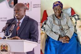 Photocollage of DP Rigathi Gachagua and his late sister Leah Wangari.